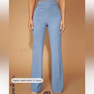 SHEIN flare pants dusty blue medium
